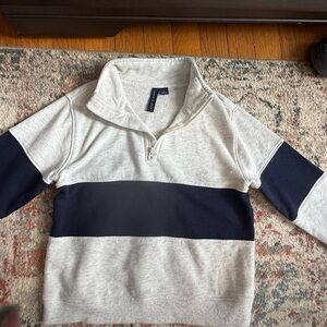 Janie and Jack Light Gray Pullover